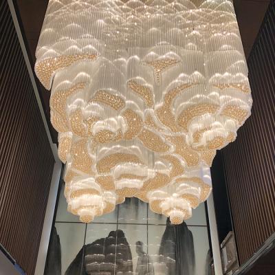 China New Product Shop Decor Hotel Glass Club Lobby Modern Led Chandelier Light for sale