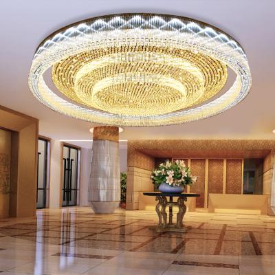 China Modern Luxury Glass Crystal Led Ceiling Chandelier Most Popular Modern Villa Wedding Staircase Lamp for sale