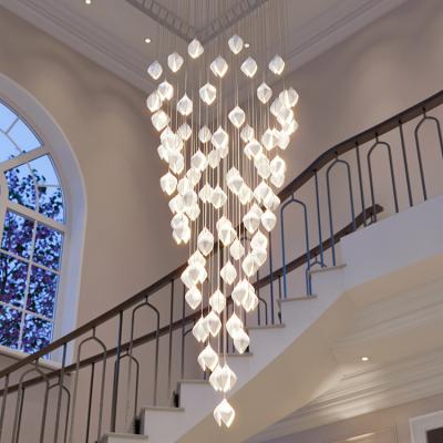 China Modern special style for hotel villa department hotel stair chandelier modern luxury glass lamp for sale