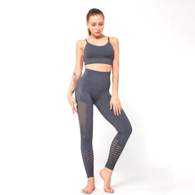 China High-waisted Breathable Wholesale Sweat-wicking Wicking Sweatpants Hollow Out Yoga Pants for sale