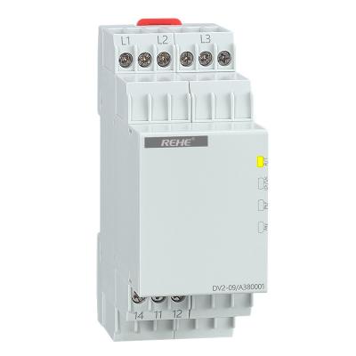 China DV2-09 3 Phase Voltage Protector Protective Monitoring Relay Under Over Voltage Detector Relay for sale