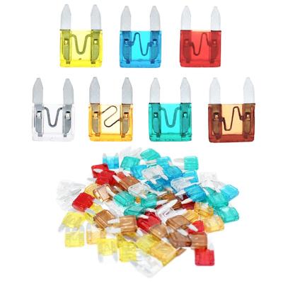 China LOW VOLTAGE Mini Car Blade Fuse 120pcs Assorted ATC/ATO Replacement Assortment Kit Set with Fuse Puller for sale