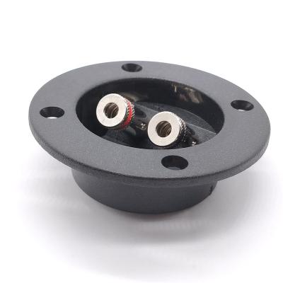 China Round Copper+ABS Binding Post Plate Push Spring Jacks Speaker Terminal Cup for sale