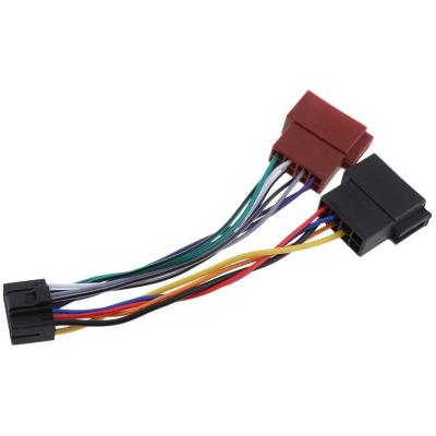 China Electronic Wire Harness Adapter Radio ISO Standard Connector Adapter 16 Pin Plug Cable Car Wire Adapter Car Wire Harness Adapter for sale