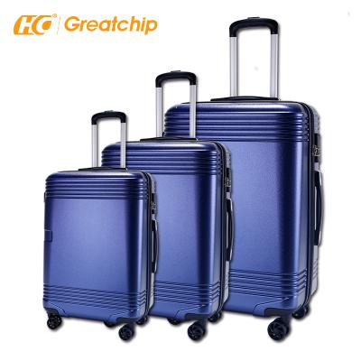 China ABS+PC or other multicolor fashion design ABS material PC in foldable trolley luggage on sale sets work lot luggage for sale