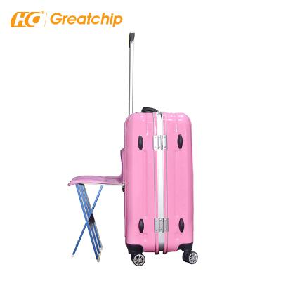 China Newest Strong PC Spinner Aluminum Wheels PC Chair And Benches Trolley Luggage for sale