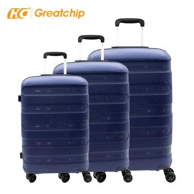 China Custom PP Fashion Trolley Traveling Bags Hand Travel Suitcase Luggage Sets for sale