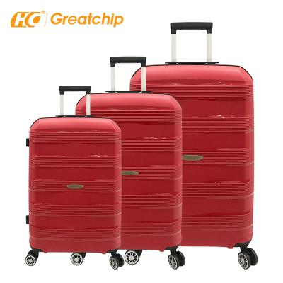 China ABS.PC Fashionable 360 ​​Degree Trolley Luggage Sets Hard Shell Travel Bags PP Suitcase Luggage for sale