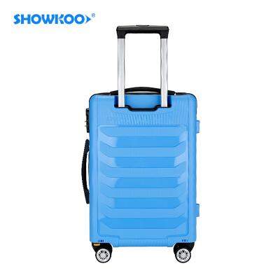 China 3 Pcs PP Carry On Hand Luggage Hardshell Trolley Suitcase TSA Lock Luggage Set 20