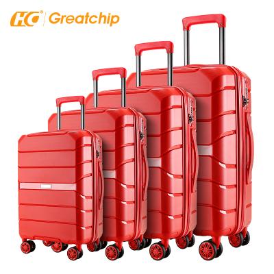 China Custom ABS.PC Luggage Tag Carry On PP Travel Bags Hard Shell Suitcase Moving Sets for sale