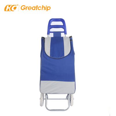 China Eco - Friendly Folding Vegetable Shopping Trolleys Supermarket Shopping Trolley Hand Push for sale