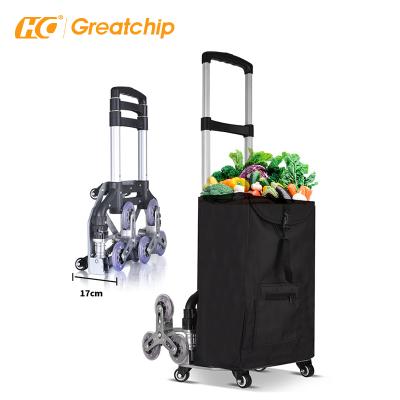 China Handle Push Food Hand Luggage Shopping Trolleys Eco - Friendly Shopping Trolley for sale