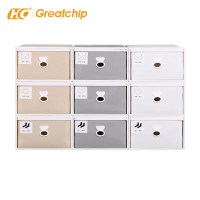 China Plastic Storage Containers Stackable Shoe Organizer Toy Viable Cosmetic Storage Boxes Clothing Storage Box for sale