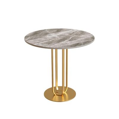 China (Other)Nordic Adjustable Metal Side Table Bedroom Round Sofa Tables For Living Room Home Furniture Marble Side Table With Gold Metal Frame for sale