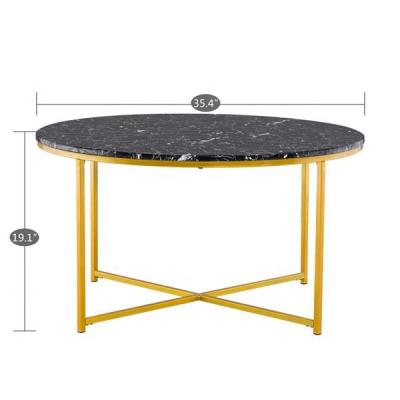 China Modern luxury living room (Other) adjustable Nordic marble coffee table dining household furniture coffee table round dining table metal black leg for sale