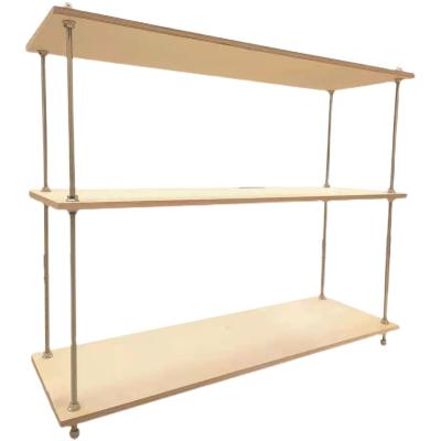 China Viable Multifunctional Wooden Floor Shelf Room Factory Display Stand Shop Shelves for sale