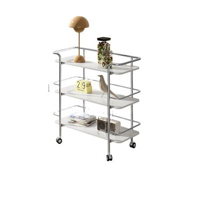 China Sustainable Metal Shelf Storage Bedroom Shelf Living Removable Roomroller Shelf Storage Cart for sale