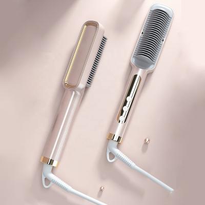 China New Style LCD Display Hair Styling Hair Products Outdoor Hot Professional Electric Straightener Brush Mini Custom Portable Hair Comb for sale