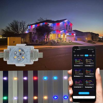 China Permanent holiday lighting Twinklight Christmas Colorful House Landscape Exterior Led Lights Permanent Holiday Lights for sale