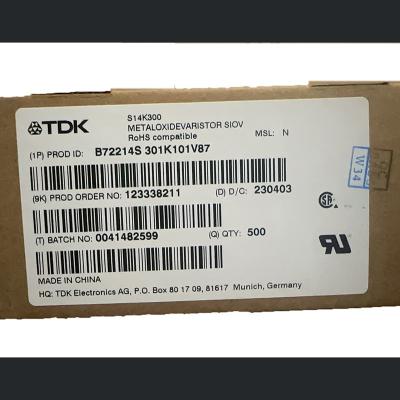 Cina B72214S0301K101 TDK/EPCOS S14K300 ceramic transient voltage suppressor (TVS) varistor 100% original and imported in vendita