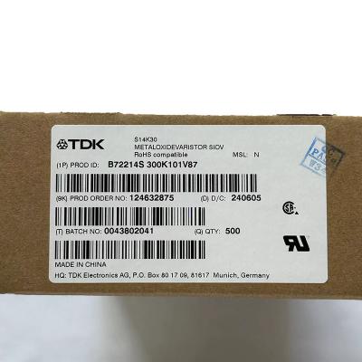 Chine B72214S0300K101V87 Varistors à disque plombé EPCOS/TDK 100% originaux et importés à vendre