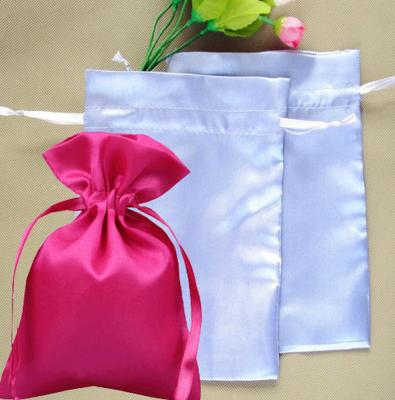 China Recyclable Reusable Silk Cloth Cord Jewelry Pouch Template for sale