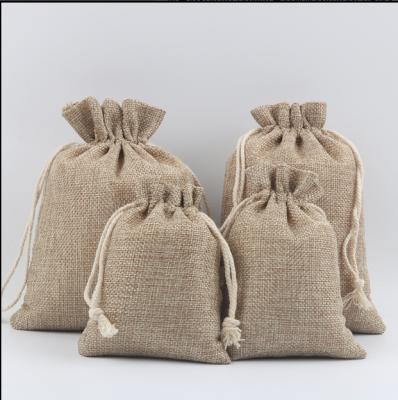 China High-breathable eco-friendly wholesale small hessian burlap sack factory price gift burlap drawstring bag jewelry bag for sale