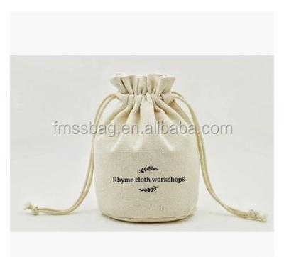 China Alibaba Recyclable Round Storage Cotton Canvas Drawstring Bag Coffee Bottom Cocoa Bag for sale