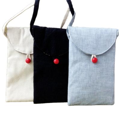 China Other Customized Mini Canvas Cotton Cheap Reusable Bag With Shoulder Strap for sale