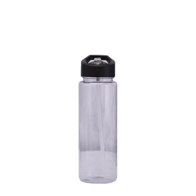 China Cheap Custom Logo Viable Water Bottle 750ml Plastic With Straw Clear Plastic Water Bottle Bpa Free for sale