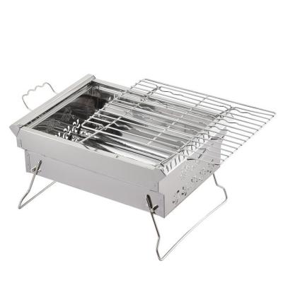 China Wholesale Cheap Outdoor People Charcoal Folding 3 Camping Stainless Steel Portable BBQ Grill Easily Assembled for sale