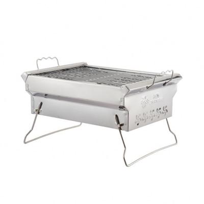 China Folding Outdoor Steel Barbecue Grill Oven Portable Charcoal Barbecue Grill High Quality Square BBQ Grill for sale