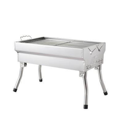 China Easily Assembled Outdoor Long Square Barbecue Tool Stainless Steel Picnic BBQ Grill for sale