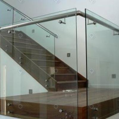 China Contemporary Hot Selling Staircase Rod Bar Railing Round Handrail Glass Balustrade for sale