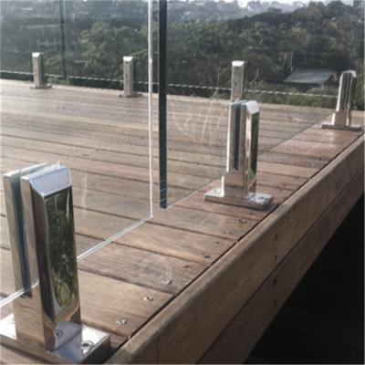 China Modern High Quality Spit Glass Fencing Round Glass Railing Balustrade for sale