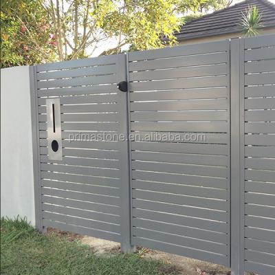 China Easily Assembled Modern Aluminum Slat Privacy Fences And Doors Design for sale