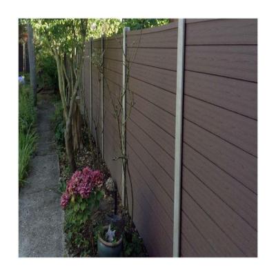 China Easily Assembled Panel Wpc Garden Residential Aluminum Wood Frame Privacy Fence Plastic Composite Fence for sale