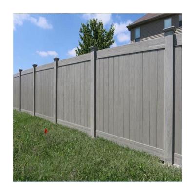 China New Design Wpc Co-extrusion Garden Fence Easily Assembled With Electric Gate for sale