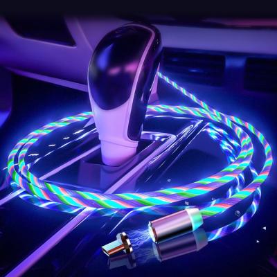 China Lightweight Charger Phone USB Cable Floating Phone Accessories Cables Micro USB LED Lighting Luminous Data Cable for Apple Type-C and Android Phone for sale