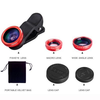 China Multifunctional in stock three in one lens phone camera lens for sale