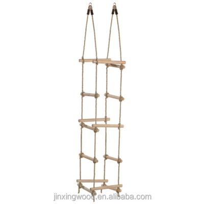 China Outdoor Furniture Wooden Rope Ladder Swing Set Accessory For Kids Backyard Wooden Swing Set for sale