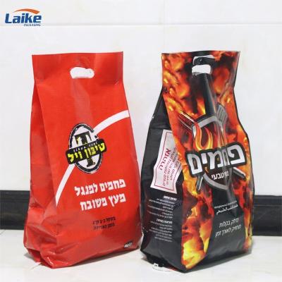 China Charcoal packing custom printed 5kg bopp laminated pp woven barbecue charcoal bag polypropylene woven charcoal packing bag for sale