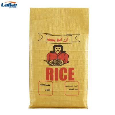 China Microwavable Rice Bag 25kg 50kg Custom Laminated Packaging PP Woven Bags Poly Bags For Packing Wheat Flour for sale