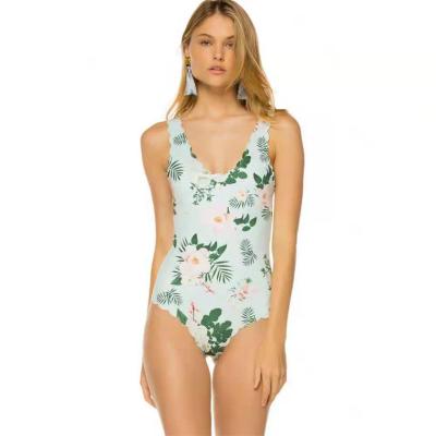 China Plus Size Fashion And Novel Design Cute All-in-one Printed Swimsuit Ladies Swimwear for sale