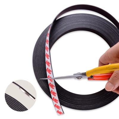 China Rubber Magnet Strip Roll 3M Double Side Adhesive Magnetic Tape for Magnetic Solutions for sale