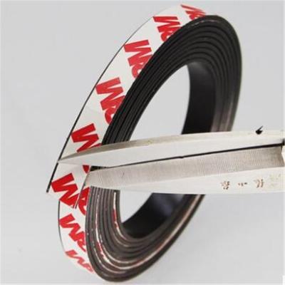 China Composite Rubber Magnet Neodymium Strong Magnetic Strips 3M Tape Custom Thin Sheets for sale