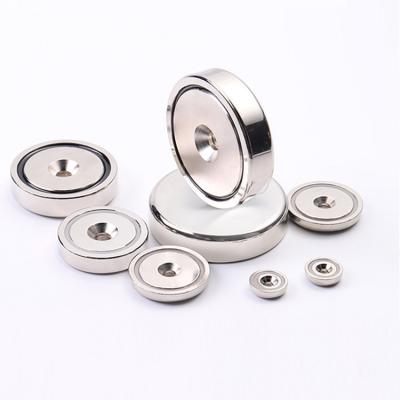 China Industrial Magnet Application Permanent Disc Magnetic with Countersunk Neodym Pot Magnet for sale