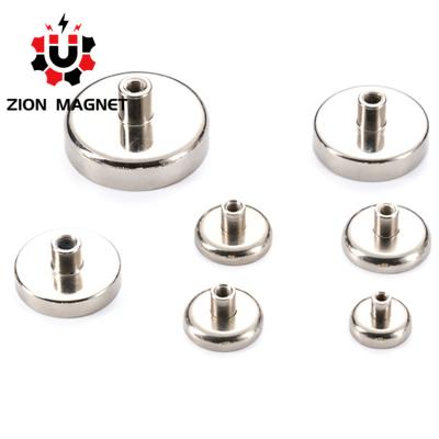 China Neodymium Pot Magnets Internal Thread Bolt Pulling force ≤500LBS for Industrial Magnet for sale