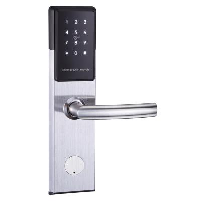 China 304 Stainless Steel Card Encoder Digital Password E-Key BLE Keyless Hotel Door Lock TThotel Entrance App Order for sale