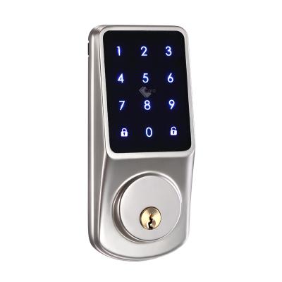 China Latest TTlock cylinder aluminum alloy panel tuya optional electric deadbolt keyless smart door electronic lock à venda